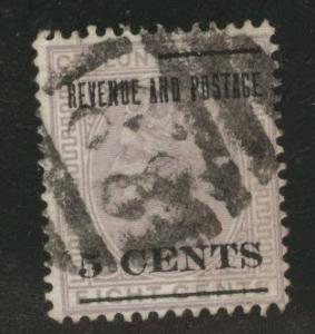 Ceylon Scott 124 Used surcharged Victoria from 1885-87 set