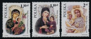 Poland 3650-2 MNH Art, Depictions of the Virgin Mary