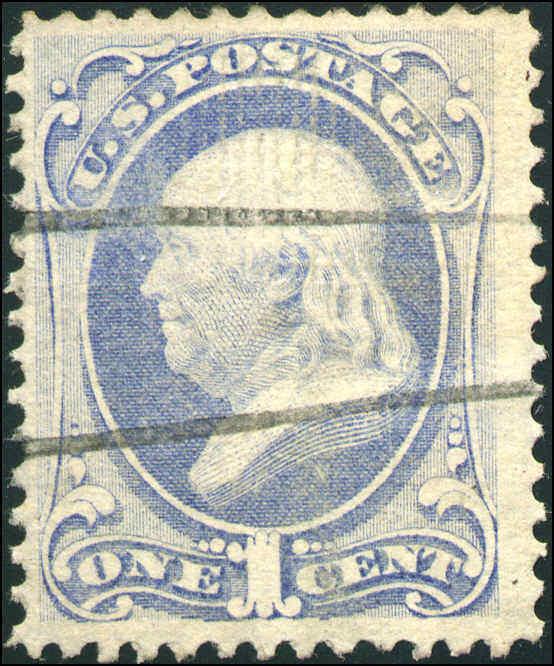 1870 US #134A A44 1c Used I Grill Stamp Catalogue Value $375