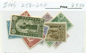 ITALY #258-64, Mint Hinged, Scott $84.40