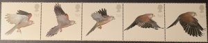 GREAT BRITAIN 2003. Birds of Prey (Cernical). 5 Stamp Strip. SG #2332/6. NHM-