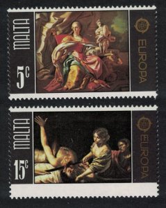 Malta Paintings Europa 2v 1975 MNH SG#543-544