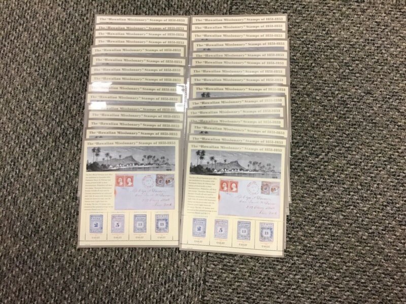 3694 Hawaiian Missionary Stamps of 18511852 Lot of 30 sheets. FV 44.