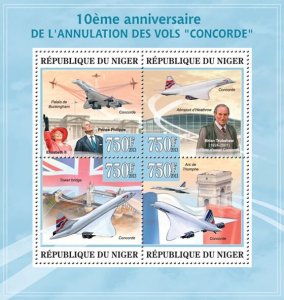 NIGER - 2013 - Concorde - Perf 4v Sheet - Mint Never Hinged