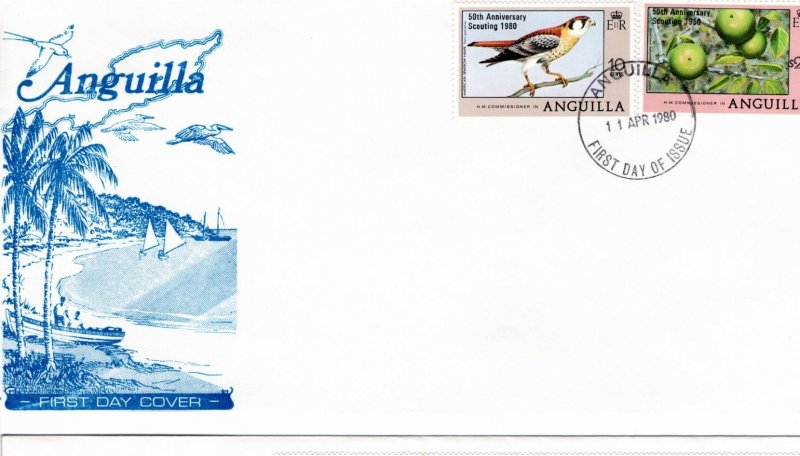 Anguilla 1980 Sc 387-8 Commemorative Perforate FDC