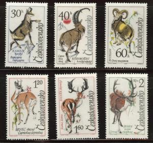 Czechoslovakia Scott 1211-1216 MNH** wildlife set CV$16