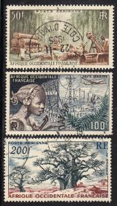 French West Africa Logging, Etc. (Scott #C18-20) Used