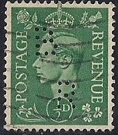 Great Britain #258 1/2P King George 6 used EGRADED XF 91 XXF