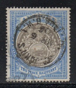 Antigua Sc 24 1903 2 1/2d ultra & black seal of Colony stamp used