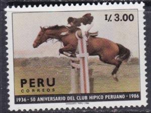 1987 Peru Scott 914 National Horse Club MNH