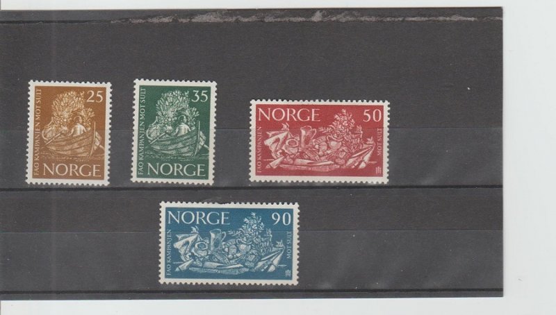 Norway  Scott#  433-436  MH  (1963 Freedom From Hunger)