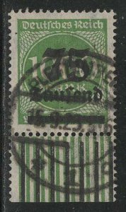 Germany Reich Scott # 252, used, variation rotary print