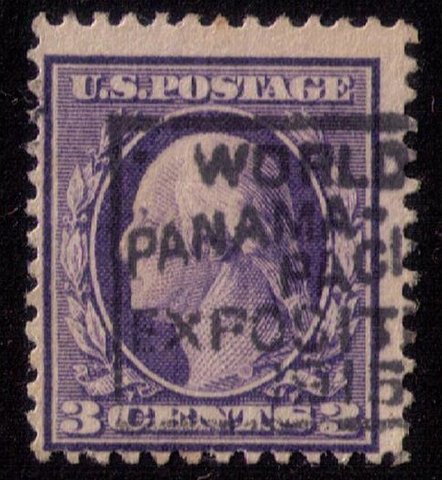 US Sc 376 USED CANCELLED - WORLD'S PANAMA- PACIFIC INT'L EXPO 1915 FINE