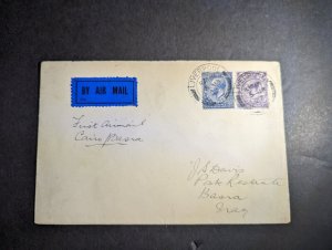 1927 England Airmail FFC Frist Flight Cover Liverpool to Basrah Iraq