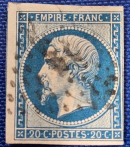 France-Scott #15d, Used, Emperor Napoleon III, CV $4.00