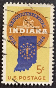 US #1308 Used F/VF 5c Sesquicentennial Indiana 1966 [B55.4.4]