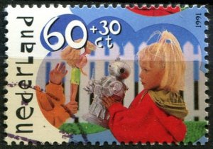 Netherlands Sc#B659 Used, 60c+30c multi, Children Stamps 1991: Outdoor Play (...