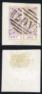 Dominica SG5a 1d Bisect Pair on Piece