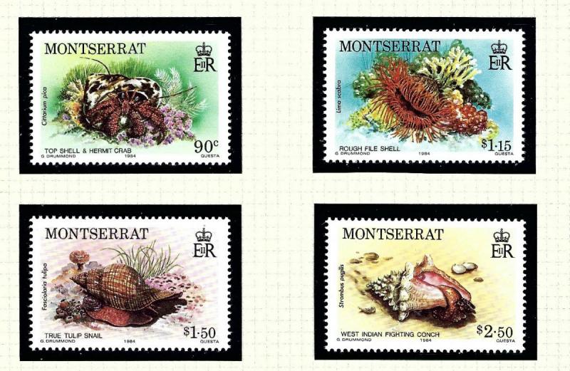 Montserrat 543-46 MNH 1984 Marine Life