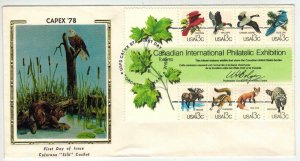 CAPEX SOUVENIR SHEET Block of 8 Animals Birds Wildlife Canada Exhib. Coloran0