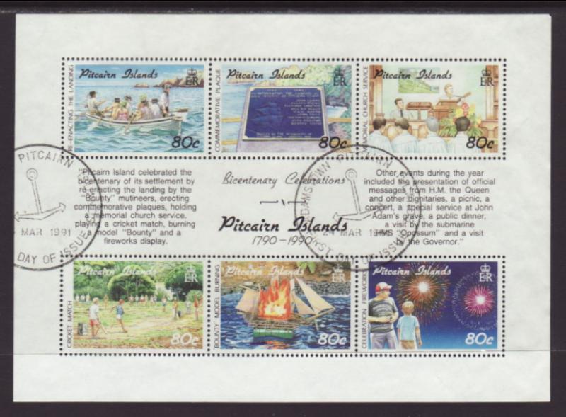 Pitcairn 347 Souvenir Sheet Used VF