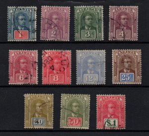 Sarawak 1928 part fine used set to $1 SG90 WS36073