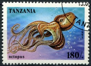 Tanzania Sc#1407 Used, 180sh multi, Marine Life of Coral Reefs (1995)