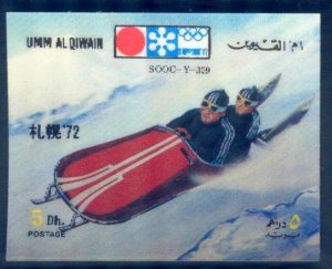 UAE  Umm al Qiwain 1972 Olympics Games Sapporo Bobsleigh Mi. 509 3 D MNH