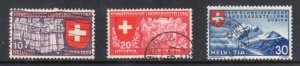 SWITZERLAND 250-252 National Expo 1939 Zurich - German inscription