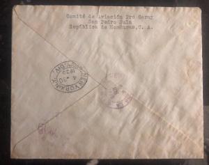 1930 San Pedro Sula Honduras airmail cover to New York USA