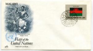 United Nations #403 Flag Series 1983, Malawi, ArtCraft, FDC