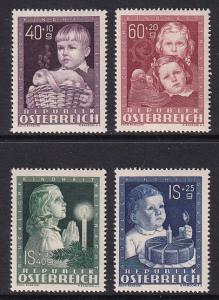 Austria   #B260-B263  MH    1949  child welfare