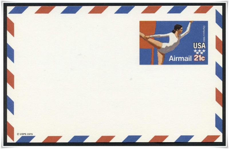 SC#UXC18 21¢ Gymnast Postal Card