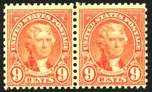 U.S. #641 MINT PAIR OG NH
