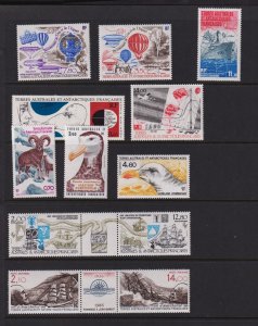 French Southern and Antarctic Territories - 12 Mint airmail stamps