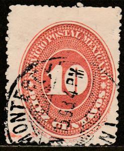 MEXICO 218, 10cts LARGE NUMERAL WATERMARKED, USED. F-VF, (135)