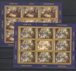 Romania STAMPS 2023 CHRISTMAS MARY JESSUS RELIGION ORTHODOX MNH POST SHEETS