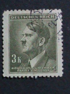 CZECHOSLOVAKIA-1942 SC#75 ADOLF HITLER- BOHEMIA & MORAVIA-FANCY CANCEL VF