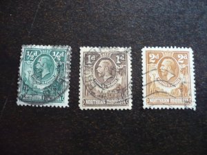 Stamps - Northern Rhodesia - Scott# 1,2,4 - Used Part Set of 3 Stamps