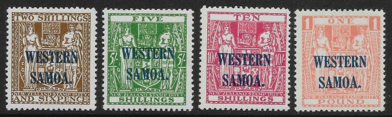 SAMOA SG207/10 1945-8 ARMS OVPT SET TO £1 MNH