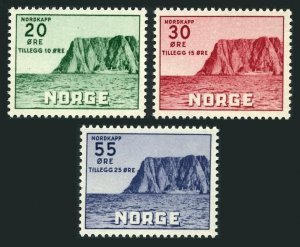 Norway B54-B56, hinged. Mi 380-382. Tourist Association 1953. North Cape, Ship.