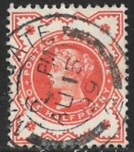 GREAT BRITAIN 1887-97 QV 1/2d Vermilion Jubilee Issue Sc 111 CXL