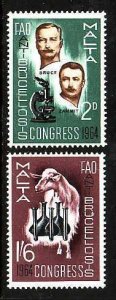 Malta-Sc#298-9- id10-unused VLH set-Malta Fever-1964-