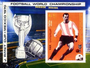 Yemen 1970 Mi# B.125  World Cup F.Beckenbauer Souvenir Sheet Perforated MNH +