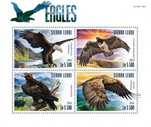 SIERRA LEONE 2015 SHEET EAGLES BIRDS OF PREY srl15305a