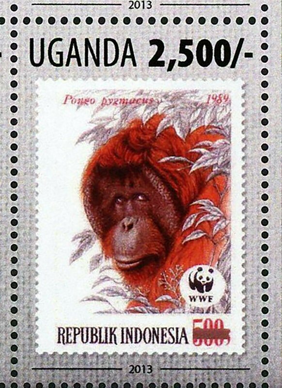 World Wildlife Stamp WWF Owl Monkey Wild Animals Aruba S/S MNH #3143-3146