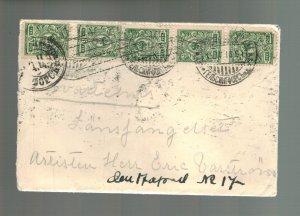 1916 Helsinki Finland Censored Cover WW1