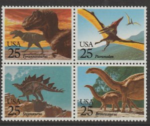Scott# 2425b 1989 25c Prehistoric Animals Issue XF MNH