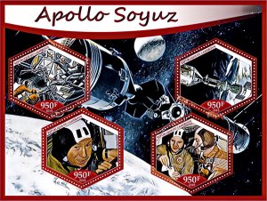 Stamps. Space. Apollo Soyuz 2015  year 1+1 sheets perforated