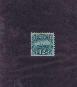 SCOTT# 117 UNUSED 12c ADRIATIC, DISTURBED GUM, 1869, TAKE A LOOK.   